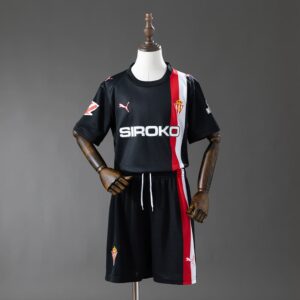 Camiseta + pantalón Sporting de Gijón away niño 25/26