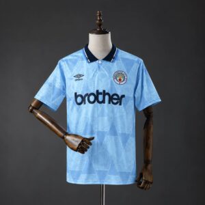 Camiseta Manchester City home Retro unisex 89/91
